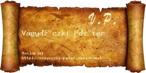 Vagyóczki Péter névjegykártya